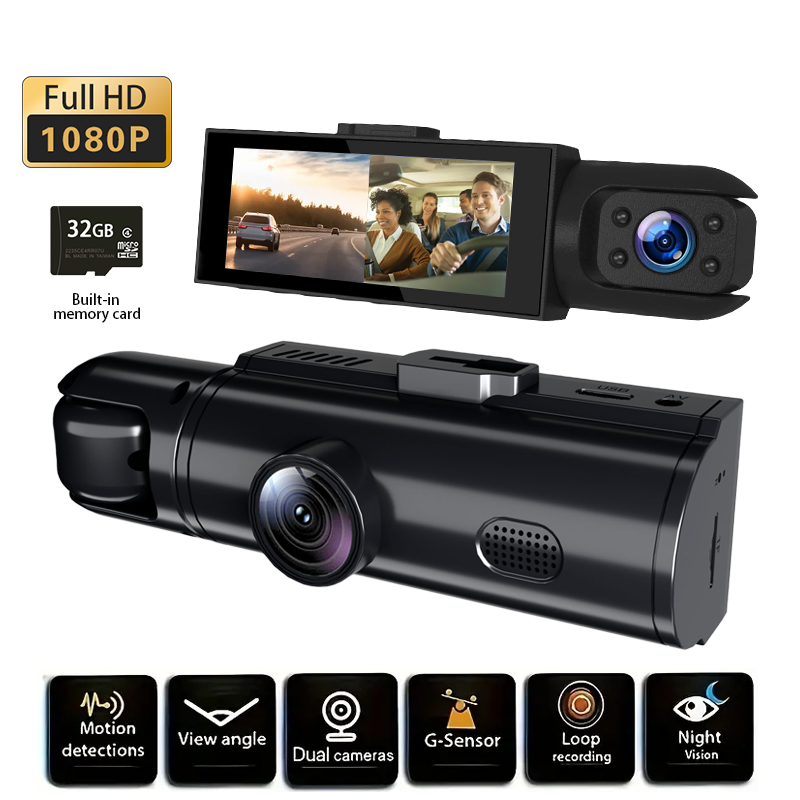 Dash Cam 3 Channel 1080P - Мини-видеорегистраторы (3 стиля): V7, V9, V10,