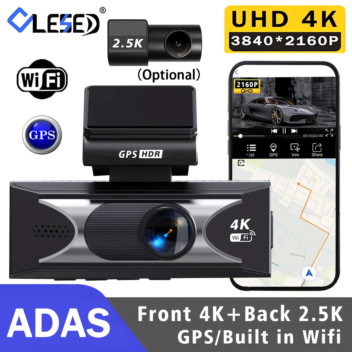 Dash Cam 4K Sony Starvis - Видеорегистратор UHD3840*2160P 4K + 2,5K с