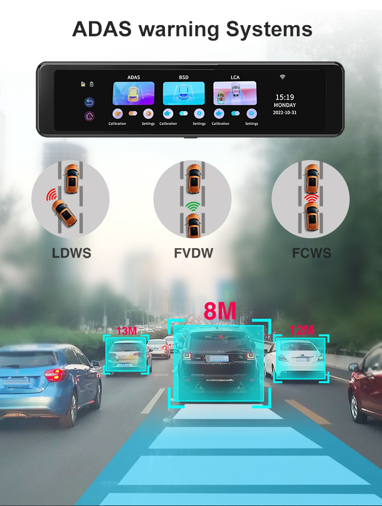 Dash Cam Mirror Backup Camera - 4K Wi-Fi видеорегистратор-зеркало с камерой заднего