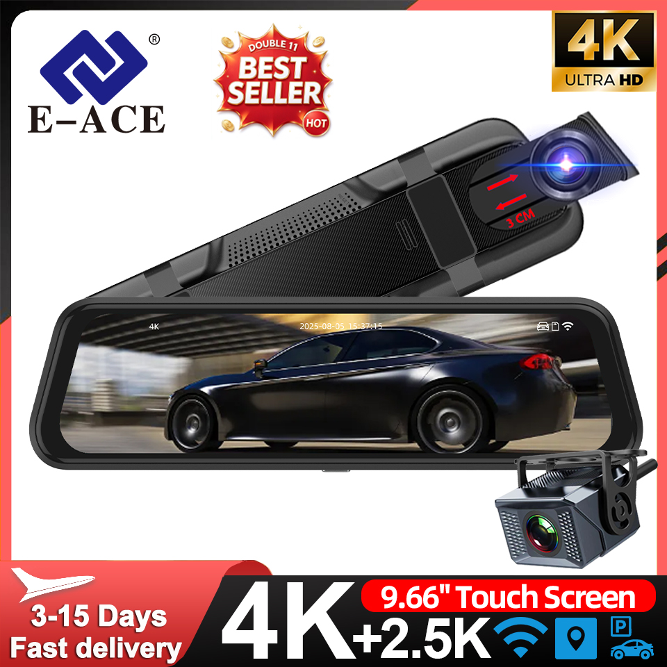 Dash Cam 4K Sony Starvis - E-ACE 4K Видеорегистратор 9.66 с сенсорным