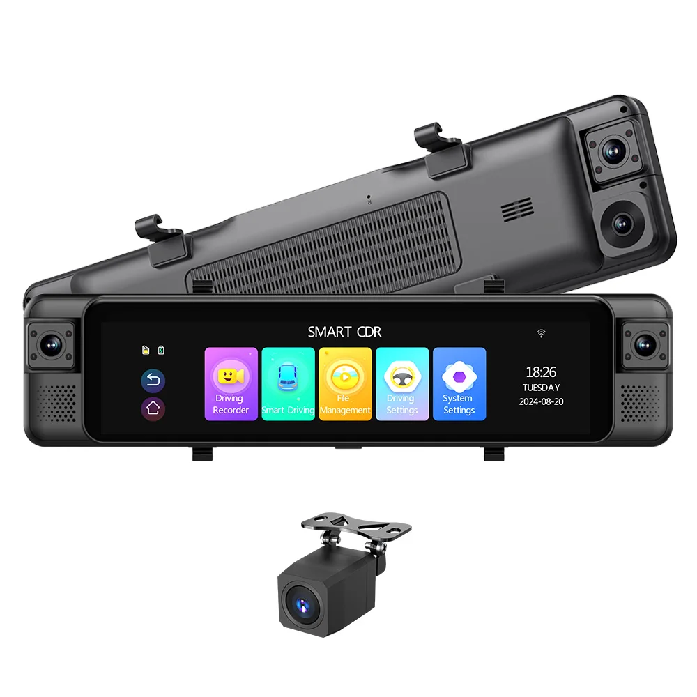Dash Cam 360 Degree Panoramic - AOEDI ADAS 4-канальный видеорегистратор-зеркало заднего вида