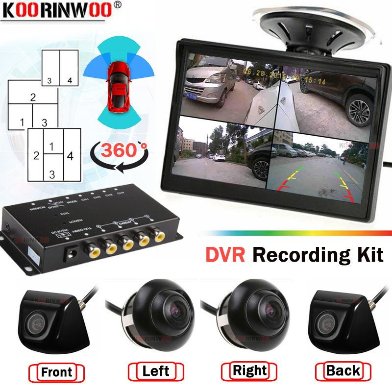 Dash Cam Mirror Backup Camera - Интеллектуальный видеорегистратор Koorinwoo, автомобильный монитор 360,