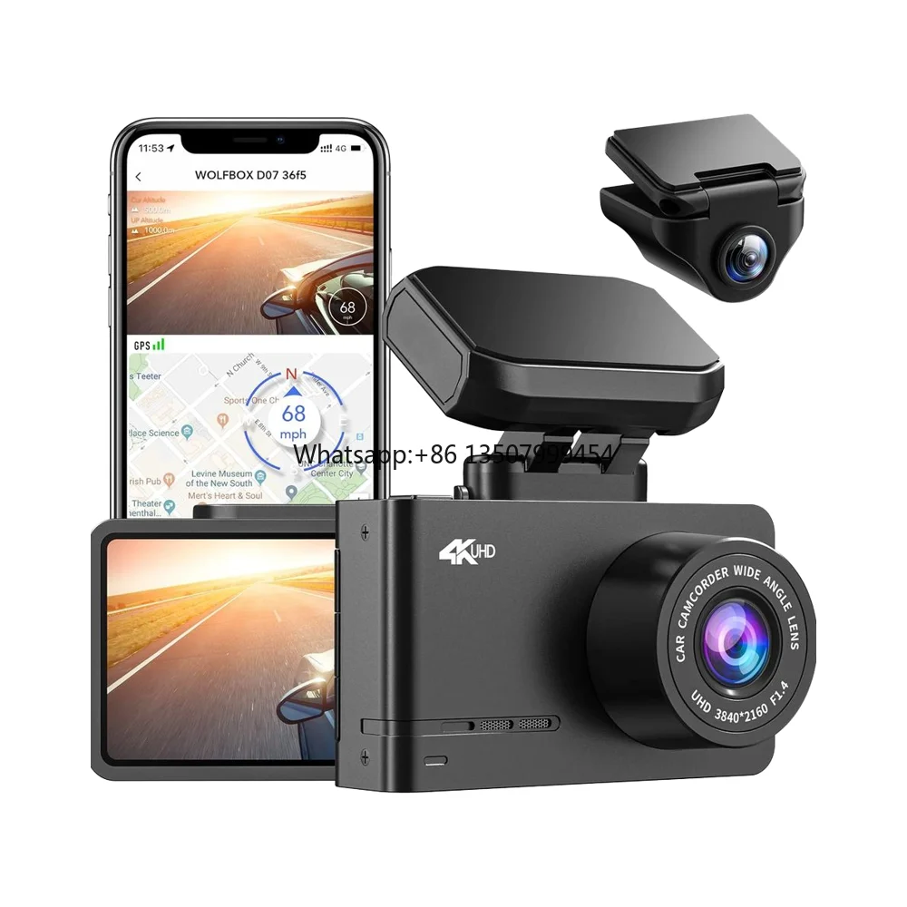 Dash Cam Front And Rear 4K - Видеорегистратор Wolfbox Dealer D07 Dual Double