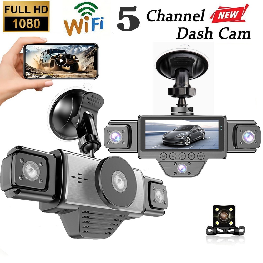 Dash Cam Night Vision Infrared - Новый 5-канальный видеорегистратор с 5 объективами,
