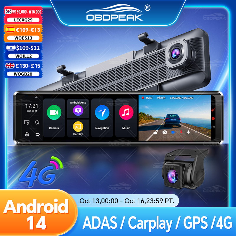 Dual Dash Cam With Gps Wifi - Автомобильный видеорегистратор D90 с 4G, Android