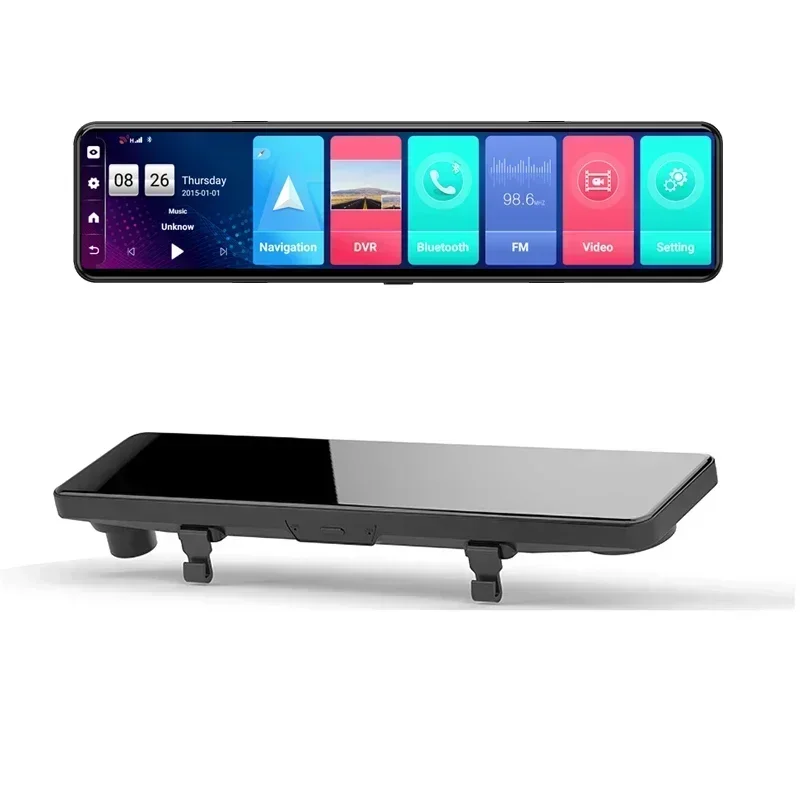 Dash Cam Rear View Mirror 12 Inch - 12-дюймовый видеорегистратор 4G GPS-навигация Android 8.1