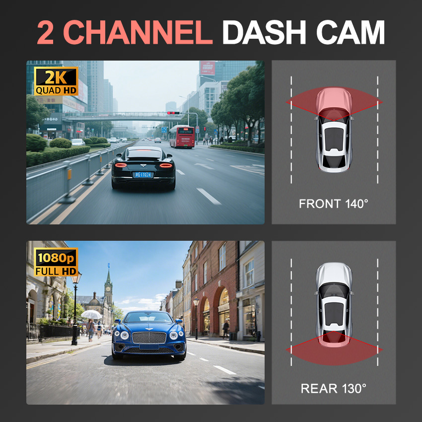 3,16-дюймовый IPS WIFI UHD 2K  – обзор и цена Dash Cam 2K Dual Lens