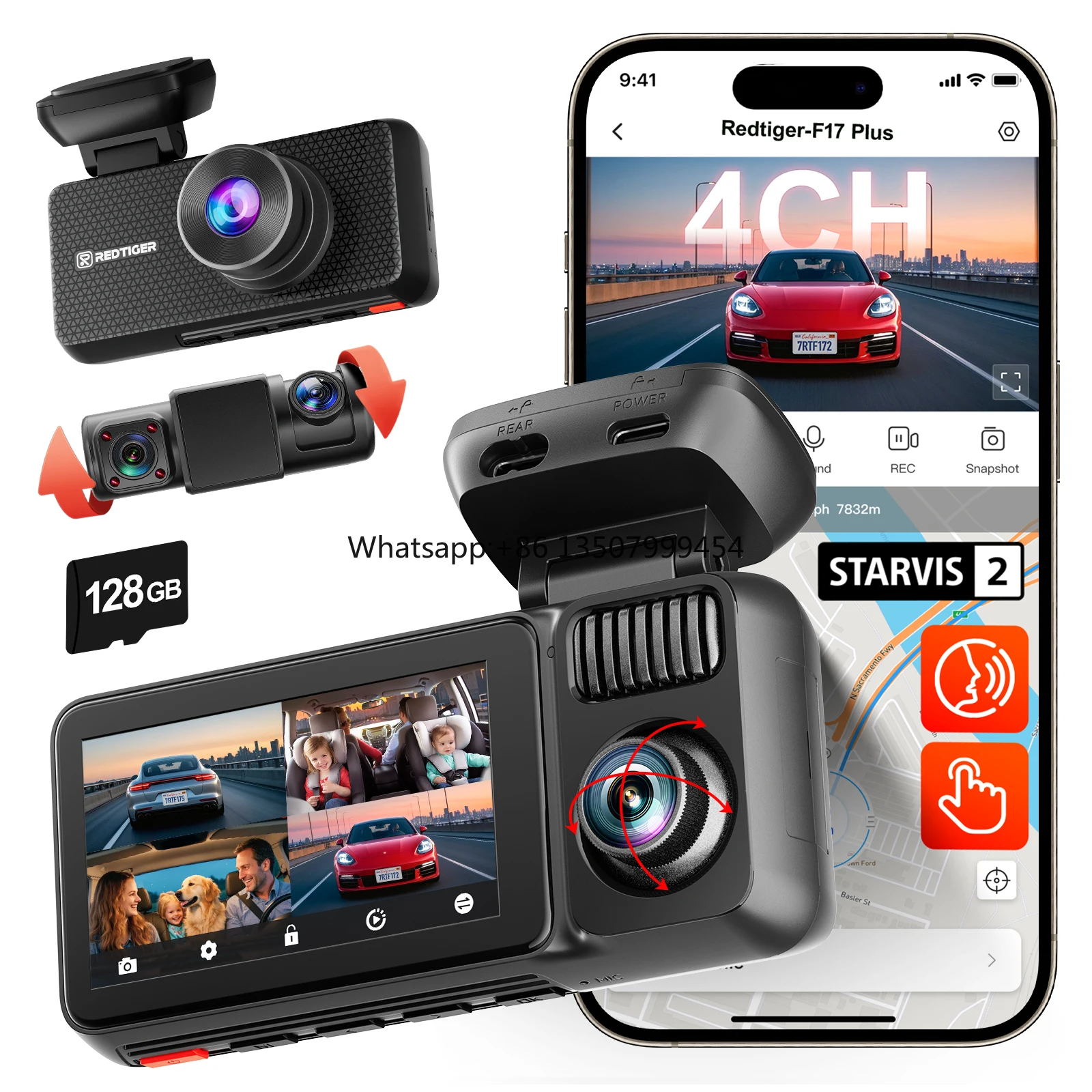 Видеорегистратор F17 Plus Mini – обзор и цена Dash Cam With Parking Monitor