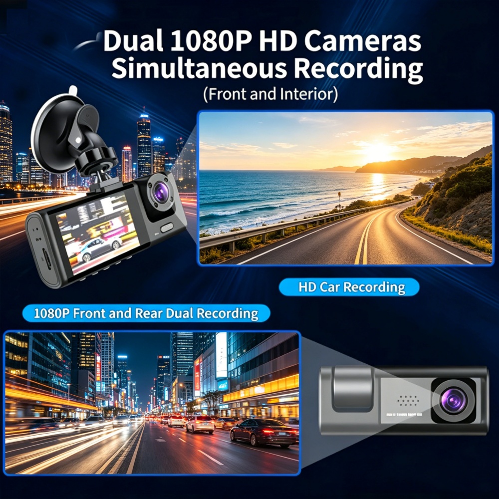 Видеорегистратор 1080P Full HD – обзор и цена Dash Cam 3 Channel 1080P