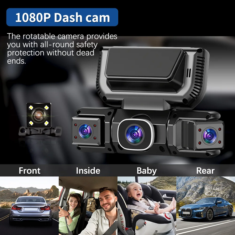 4 камеры 360 градусов автомоби – обзор и цена Dash Cam 360 Degree Panoramic