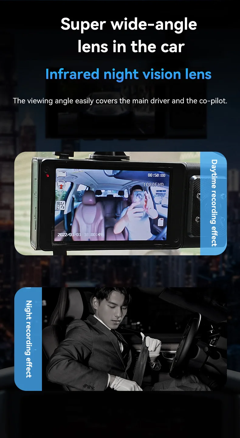 XZY 3-канальный 1080P WiFi авт – обзор и цена Dash Cam Night Vision Infrared