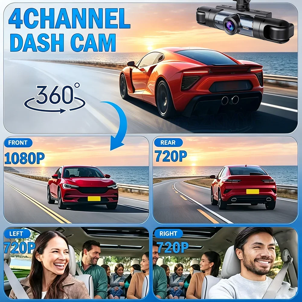 Автомобильная камера для вожде – обзор и цена Dash Cam 3 Channel 1080P