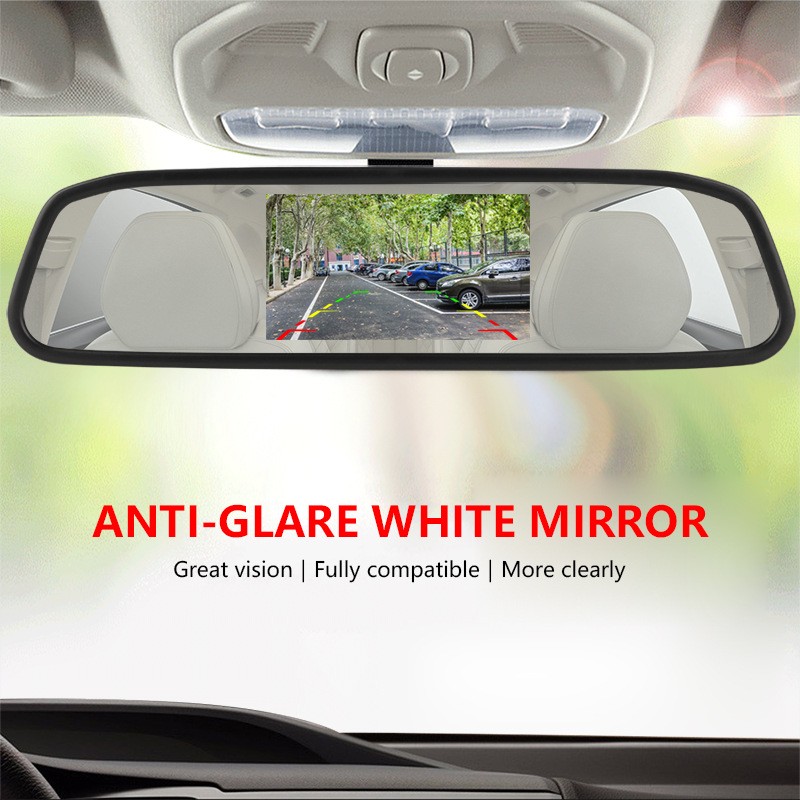 4,3-дюймовое автомобильное зер – обзор и цена Dash Cam Mirror Backup Camera