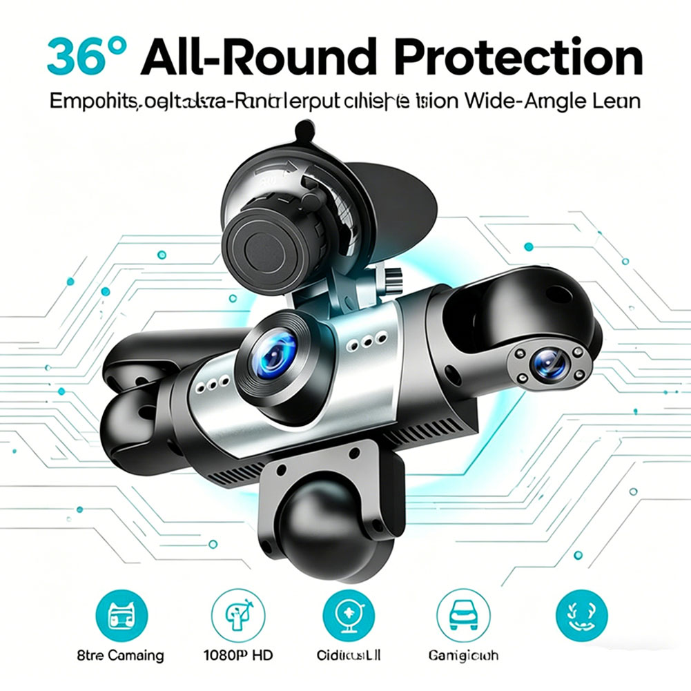 5-канальный автомобильный виде – обзор и цена Dash Cam 360 Degree Panoramic