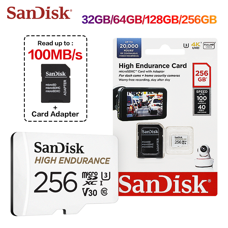 Карта памяти SanDisk High Endu – обзор и цена Dash Cam Sd Card 256Gb High Endurance