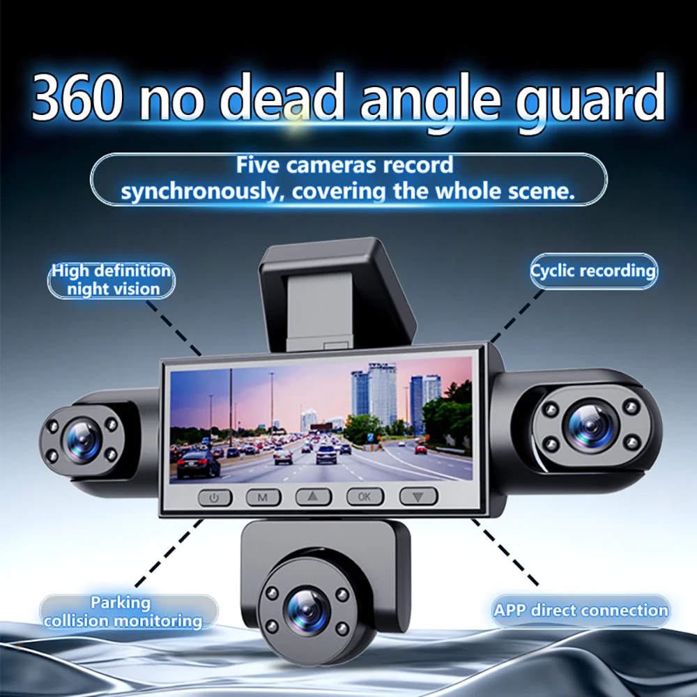 Обновленный 3/5-канальный авто – обзор и цена Dash Cam 360 Degree Panoramic