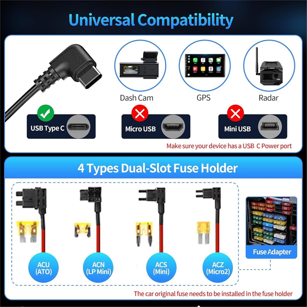 Универсальный комплект SWXF US – обзор и цена Dash Cam Hardwire Kit