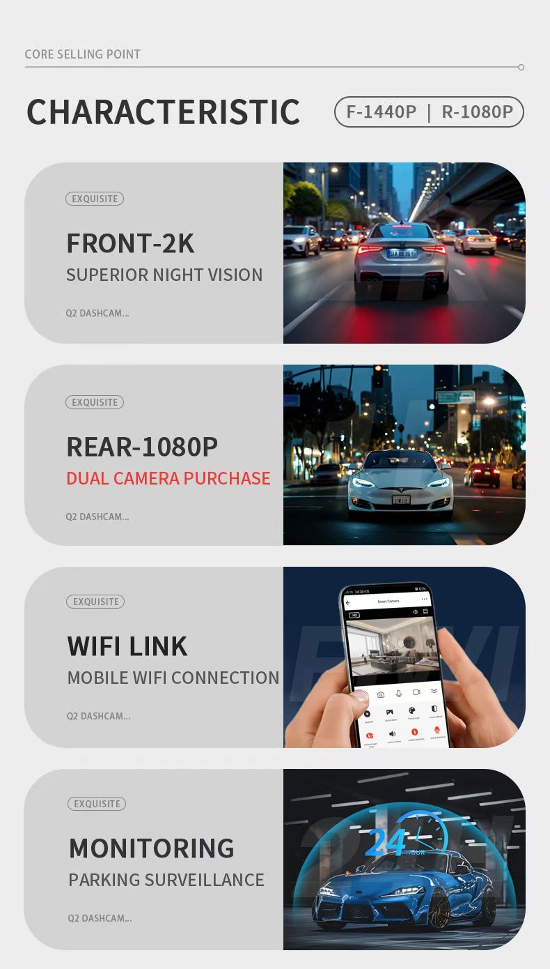 Новый видеорегистратор 2026 Q2 – обзор и цена Dash Cam 2K Dual Lens