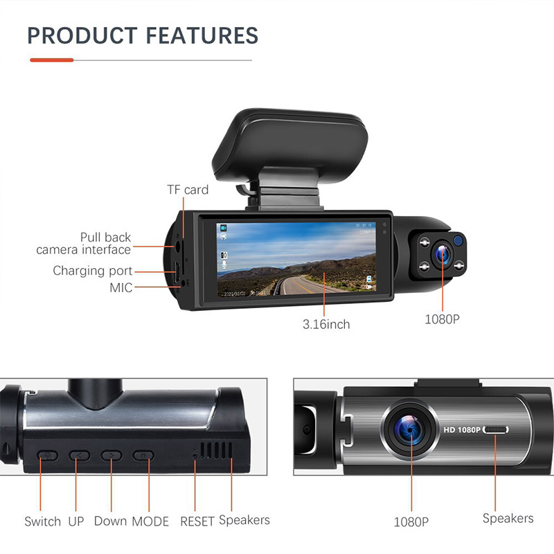 Видеорегистратор M8, HD с двум – обзор и цена Dash Cam Night Vision Infrared