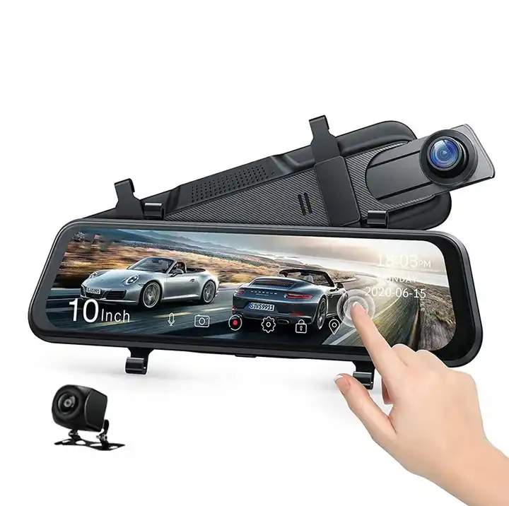 10-дюймовый зеркальный видеоре – обзор и цена Dash Cam Mirror Backup Camera