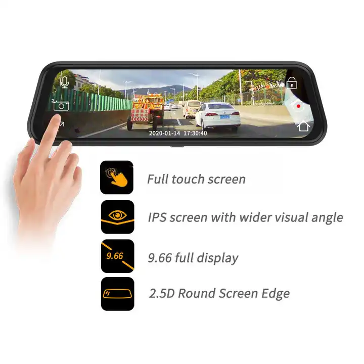 10-дюймовый зеркальный видеоре – обзор и цена Dash Cam Mirror Backup Camera