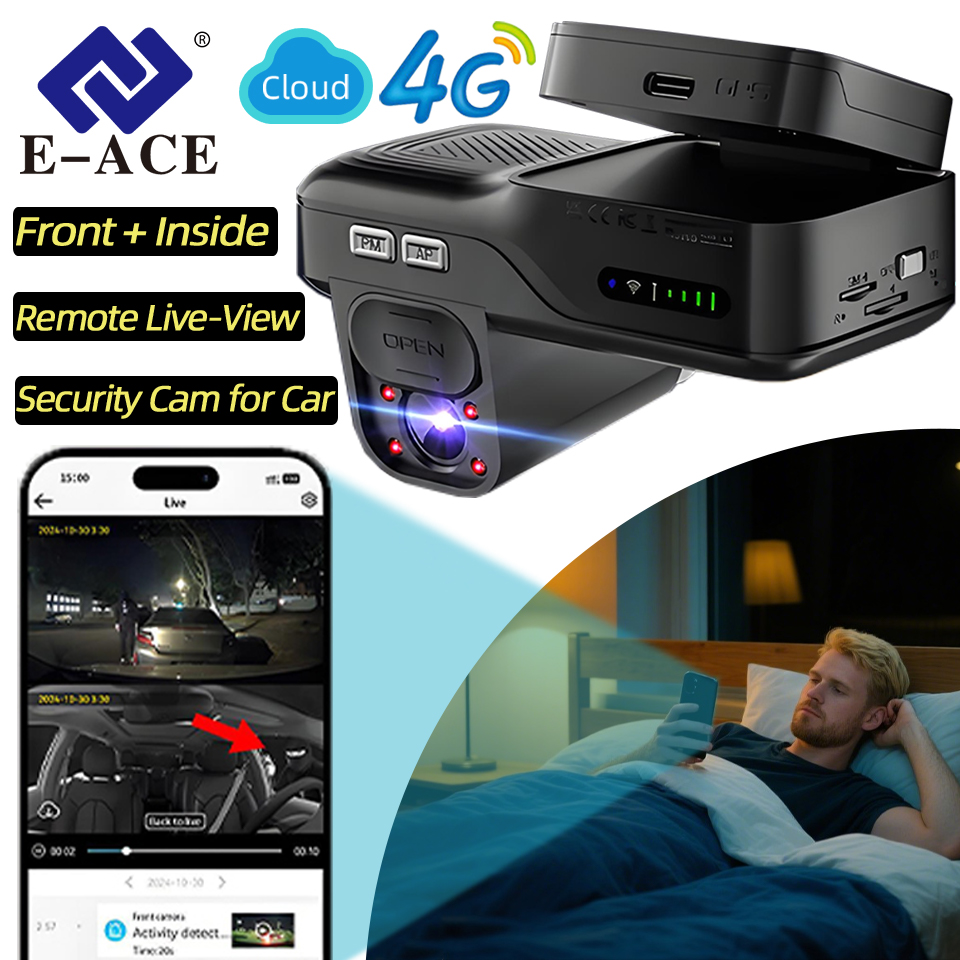 Видеорегистратор E-ACE 4G LTE  – обзор и цена Dash Cam Night Vision Infrared