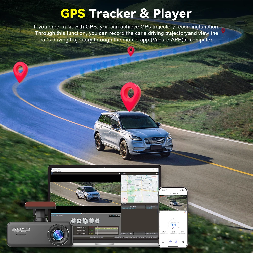 Видеорегистратор Kocam 4K, пер – обзор и цена Dual Dash Cam With Gps Wifi