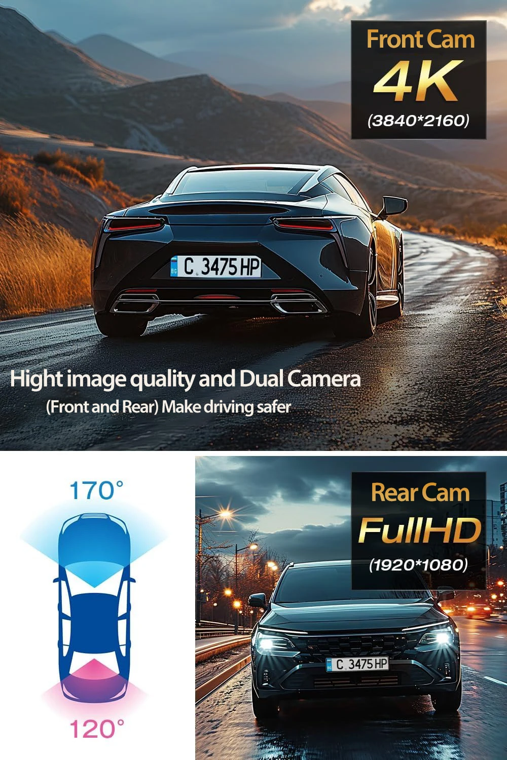 12-дюймовый сенсорный 4K зерка – обзор и цена Dash Cam Rear View Mirror 12 Inch