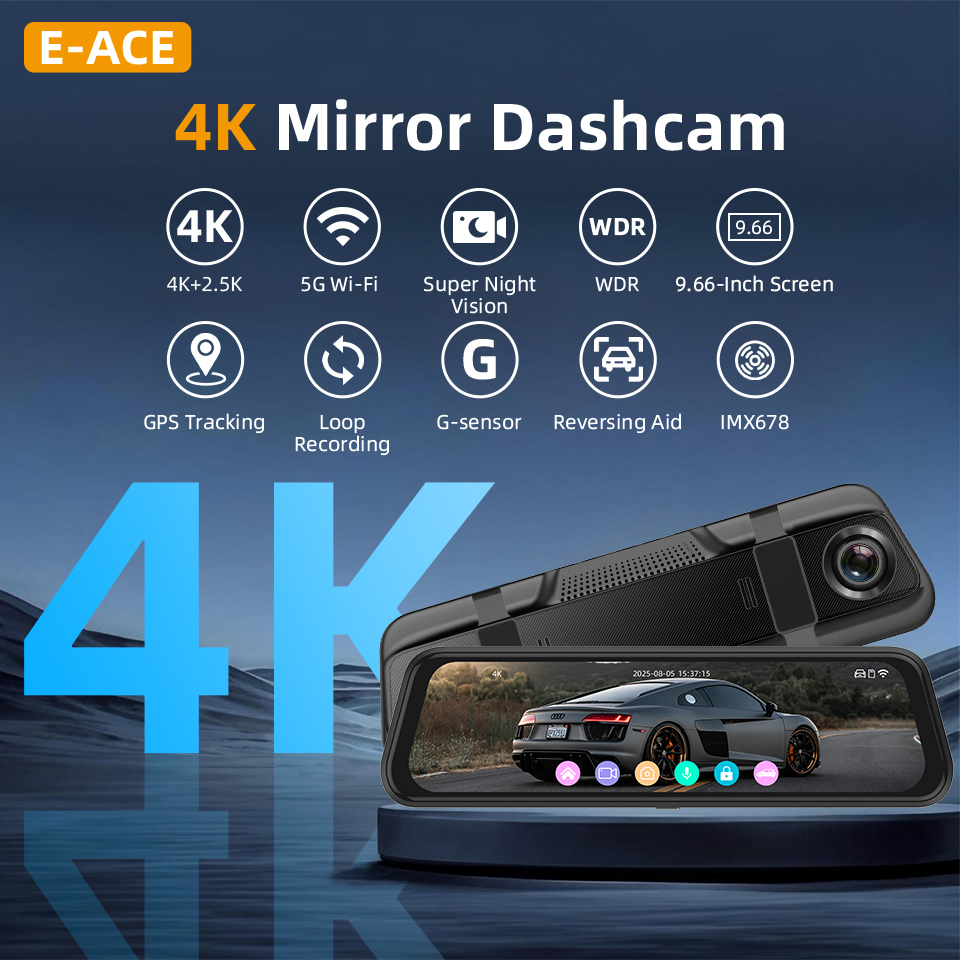 E-ACE 4K Видеорегистратор 9.66 – обзор и цена Dash Cam 4K Sony Starvis