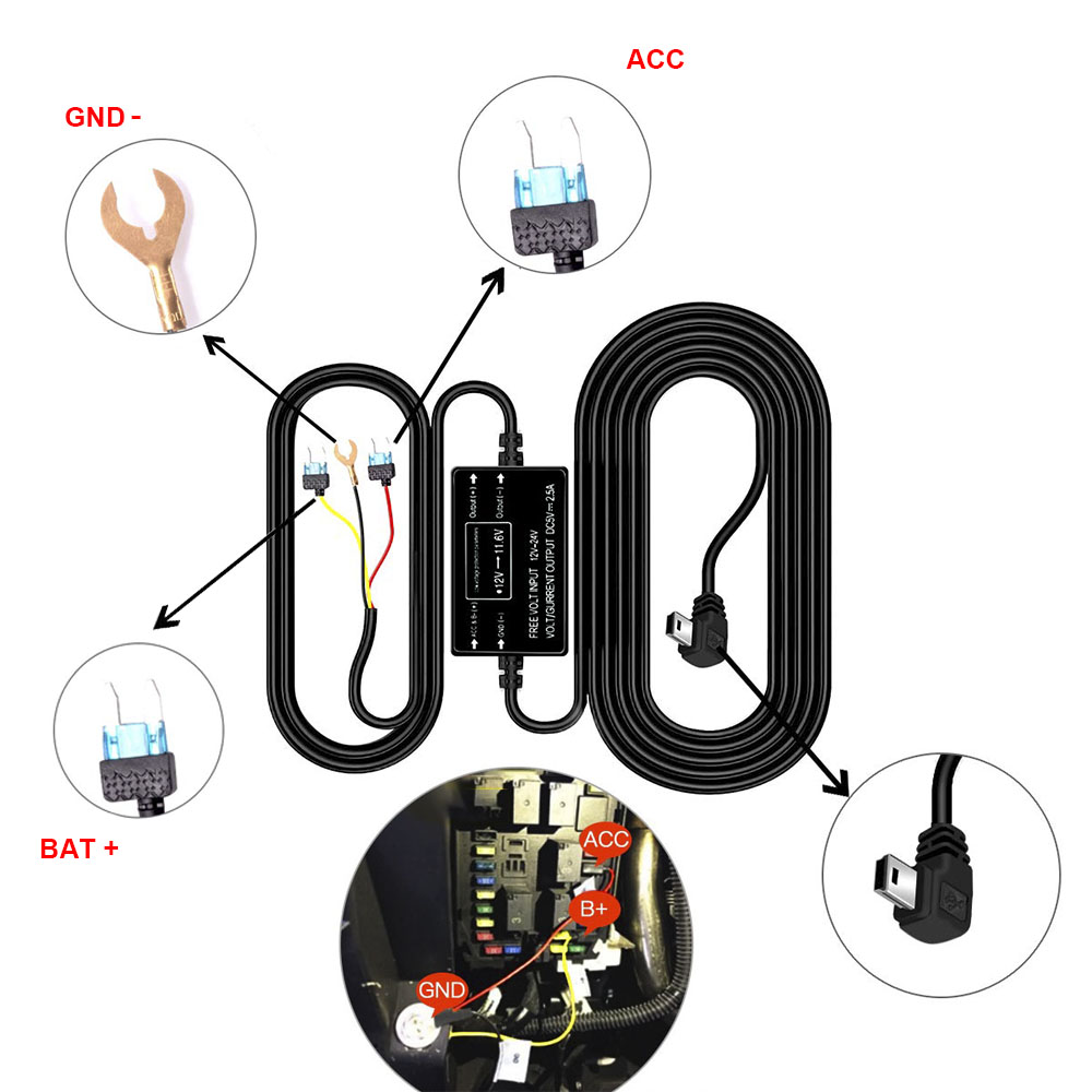 Комплект для подключения видео – обзор и цена Dash Cam Hardwire Kit