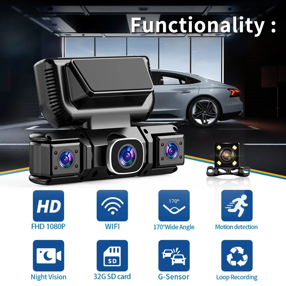 4-камерная система кругового о – обзор и цена Dash Cam 360 Degree Panoramic