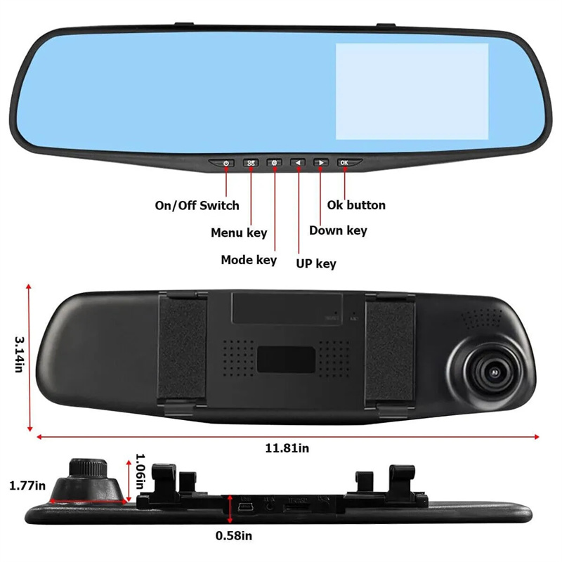 Зеркальный видеорегистратор FH – обзор и цена Dash Cam With Parking Monitor