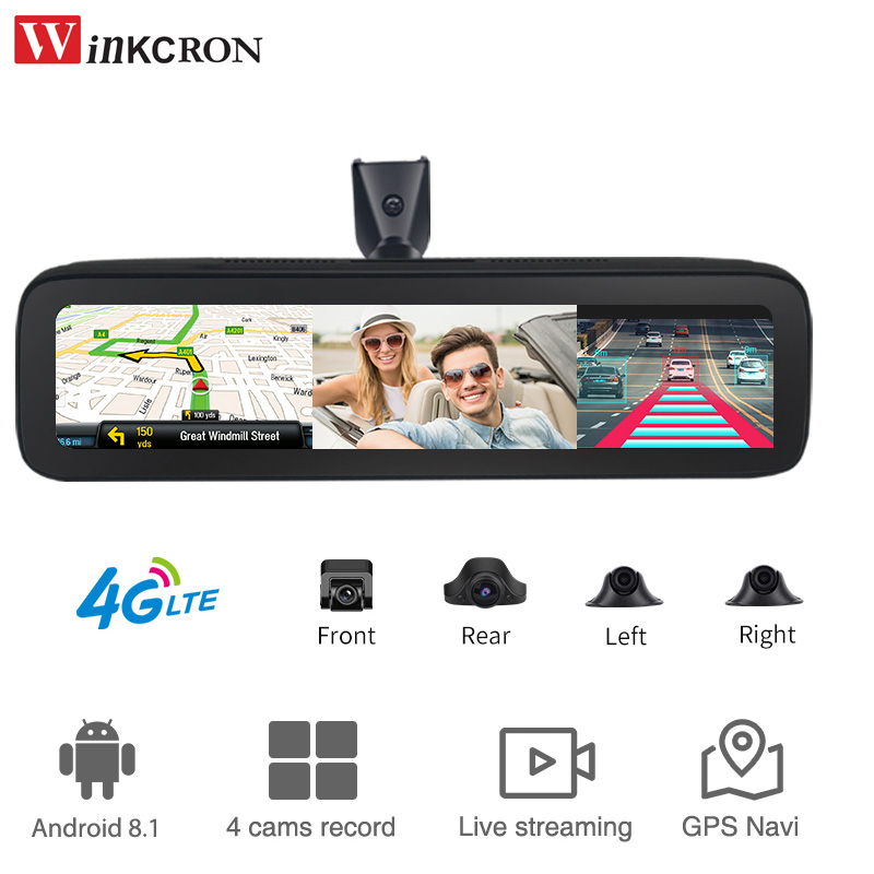 12-дюймовое сенсорное зеркало  – обзор и цена Dash Cam Rear View Mirror 12 Inch