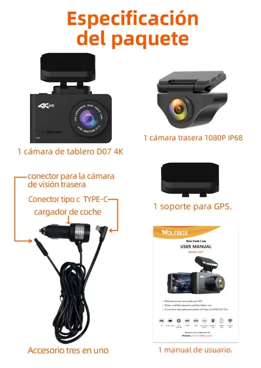 Видеорегистратор Wolfbox Deale – обзор и цена Dash Cam Front And Rear 4K