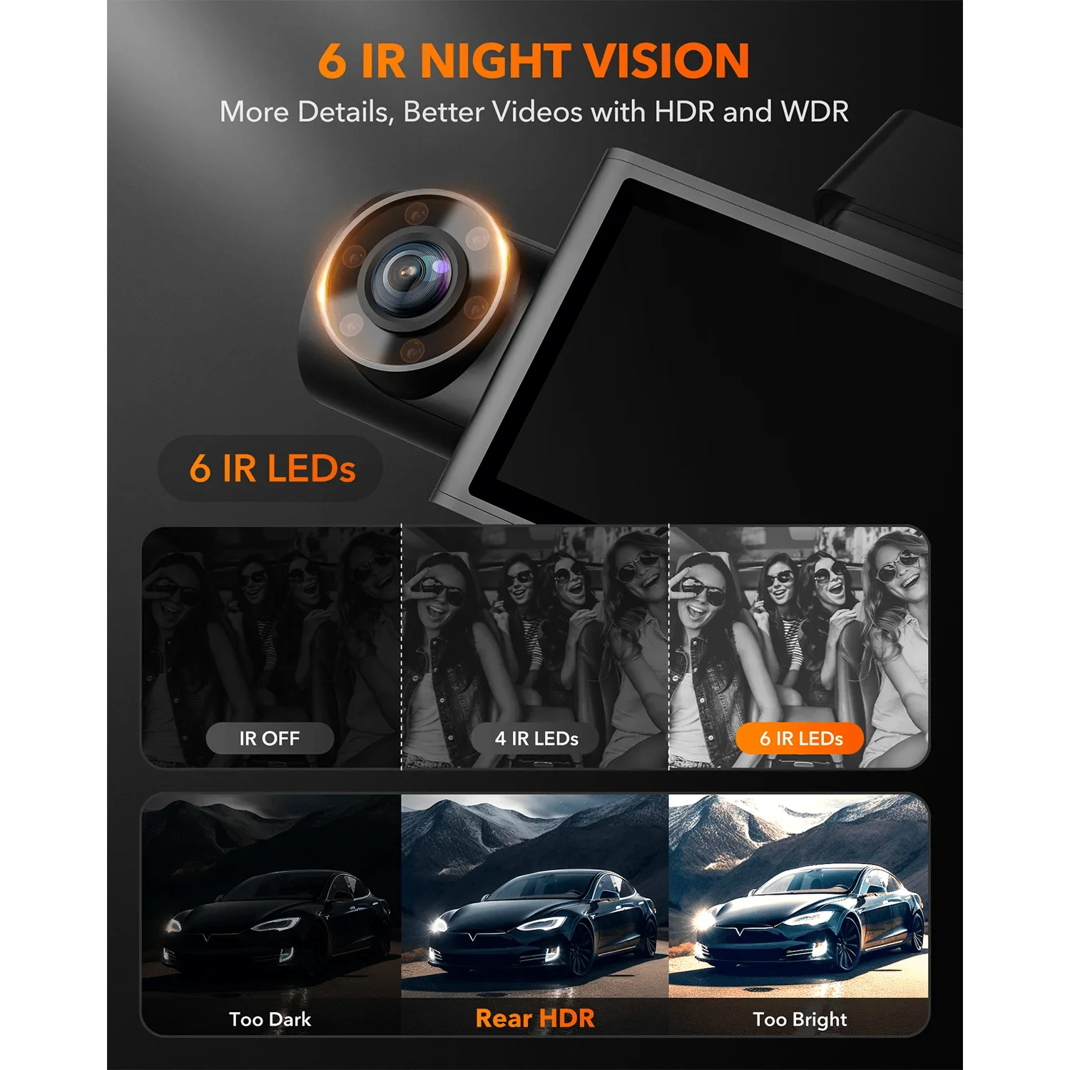 Видеорегистратор WOLFBOX I07:  – обзор и цена Dash Cam Front And Rear 4K