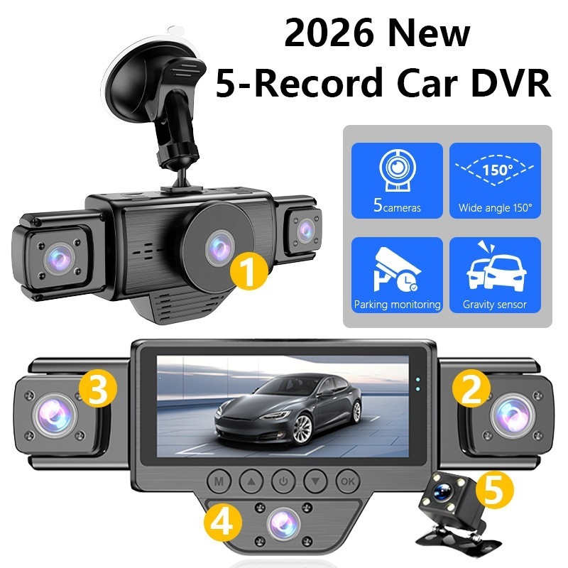 Новый 5-канальный видеорегистр – обзор и цена Dash Cam Night Vision Infrared