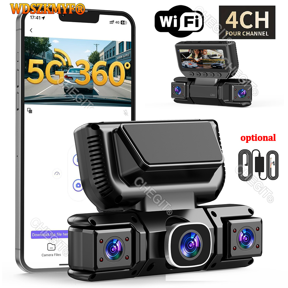Новый WIFI 4-канальный 360-гра – обзор и цена Dash Cam 360 Degree Panoramic