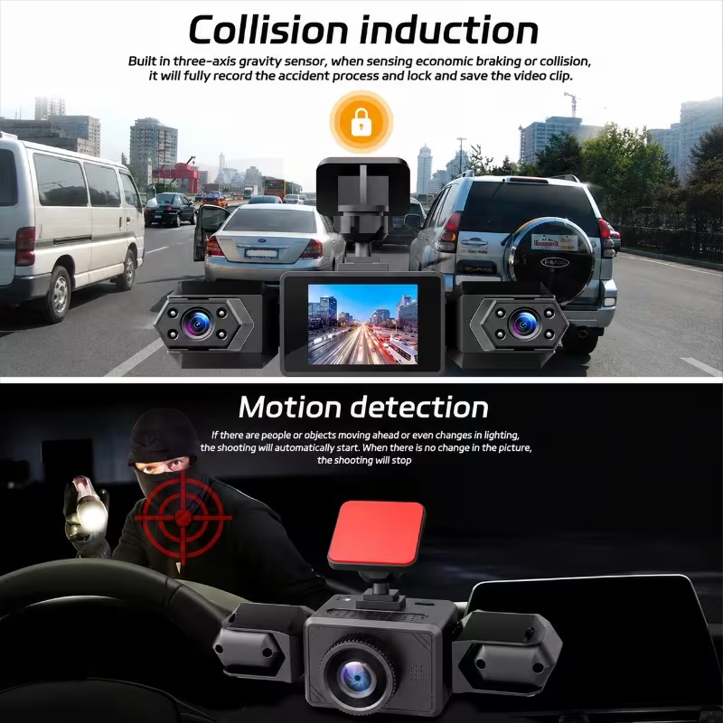 3/4-канальный видеорегистратор – обзор и цена Dash Cam 3 Channel 1080P