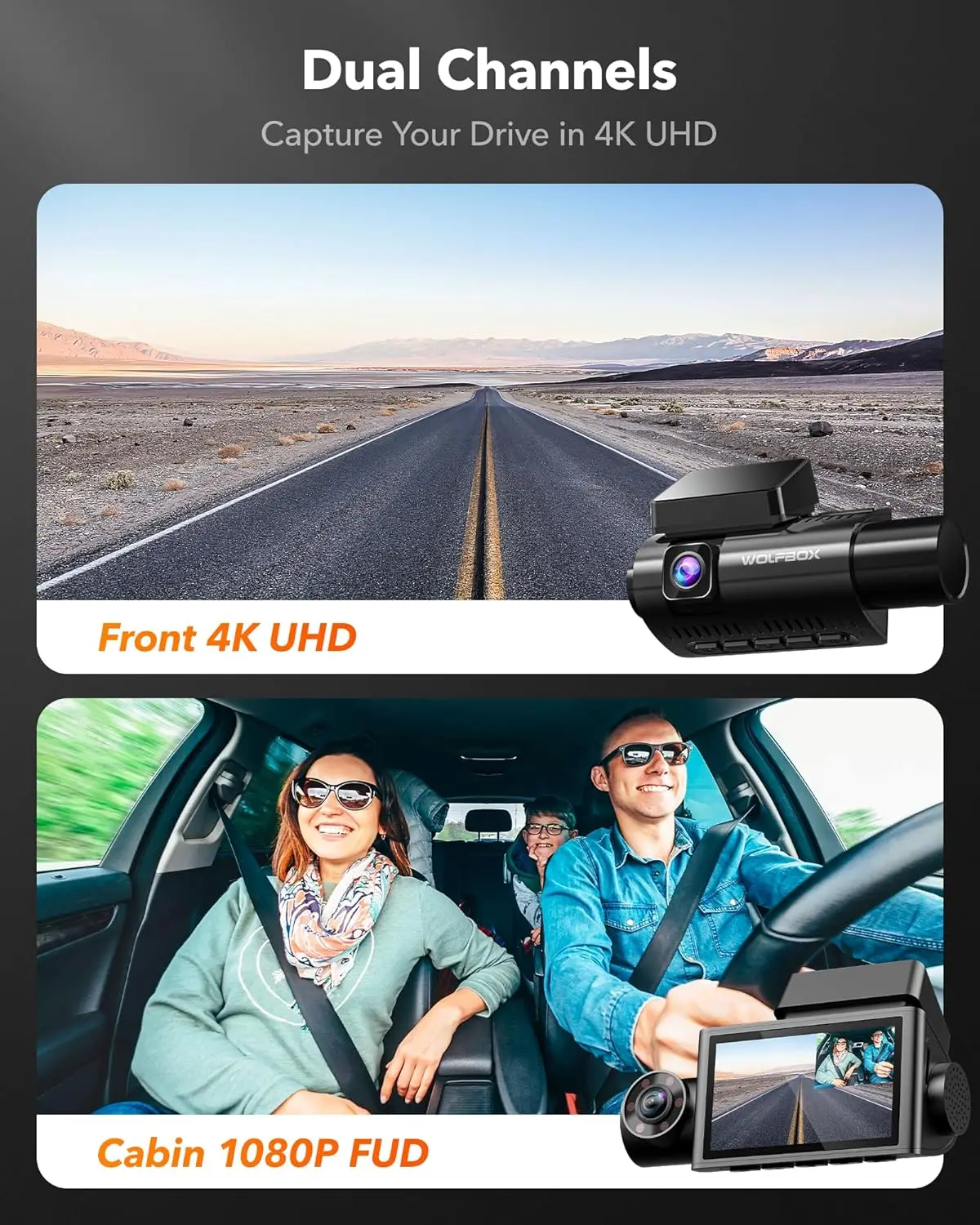 Видеорегистратор Wolfbox I07 4 – обзор и цена Dash Cam 3 Channel 1080P