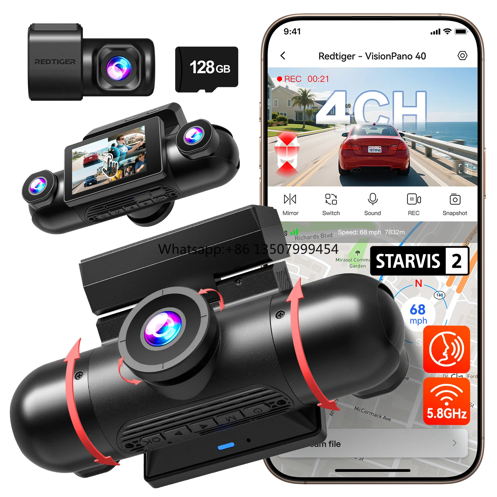 Видеорегистратор-диспенсер VP4 – обзор и цена Dual Dash Cam With Gps Wifi