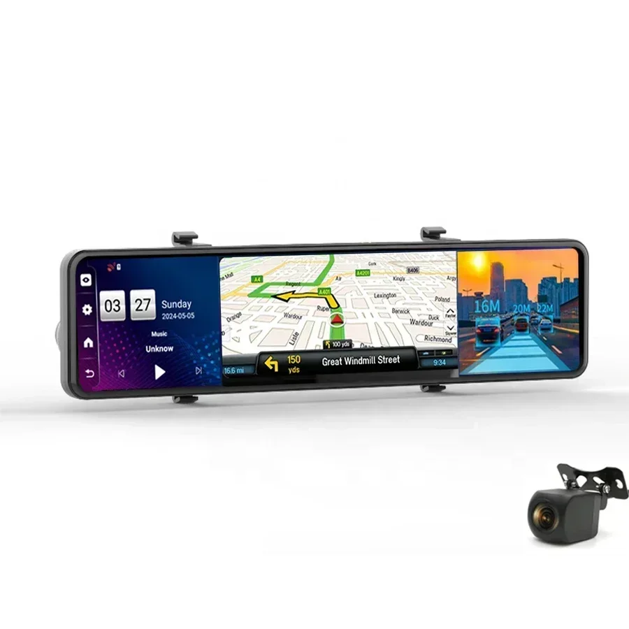 12-дюймовый видеорегистратор 4 – обзор и цена Dash Cam Rear View Mirror 12 Inch