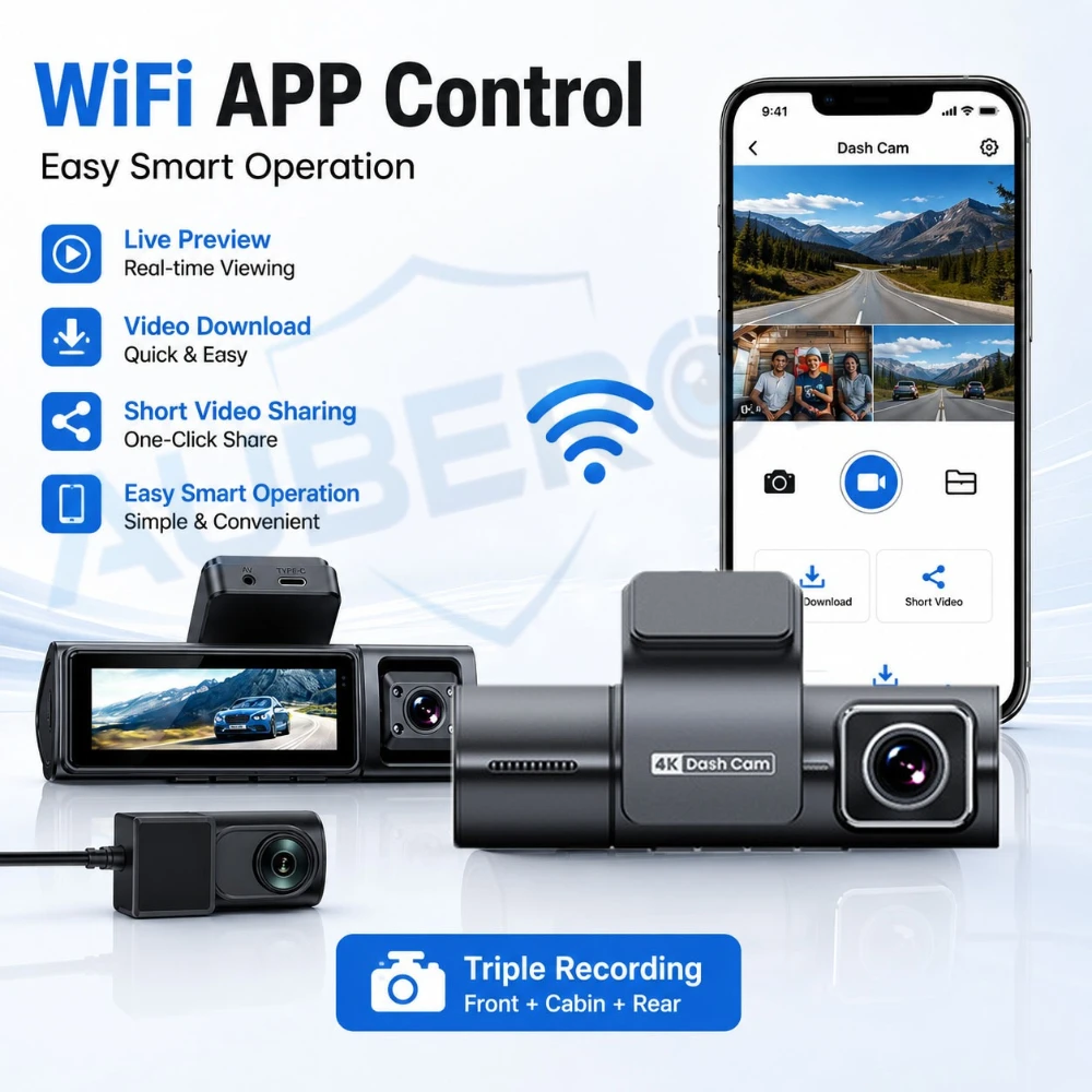 3-канальный видеорегистратор 4 – обзор и цена Dash Cam 3 Channel 1080P