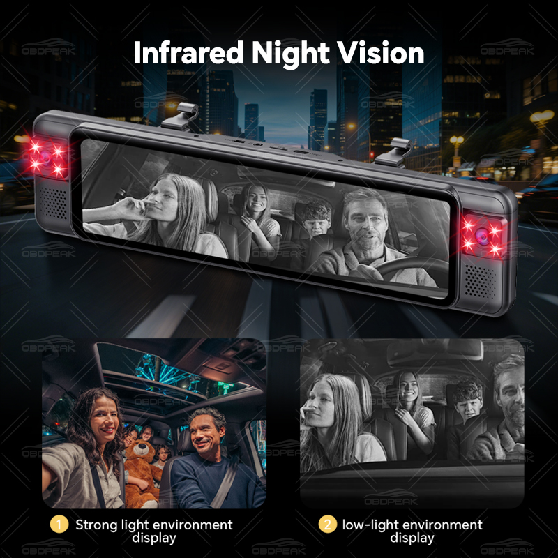 Зеркало заднего вида D75 с вид – обзор и цена Dash Cam Night Vision Infrared